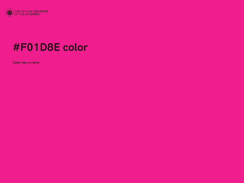 #F01D8E color image