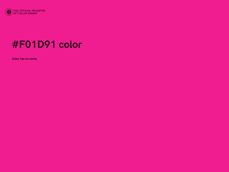 #F01D91 color image
