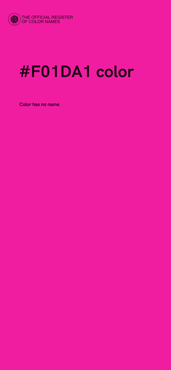 #F01DA1 color image