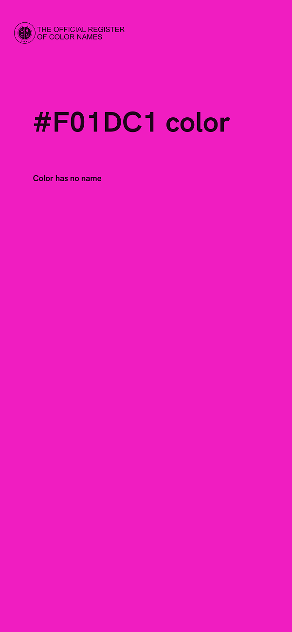 #F01DC1 color image