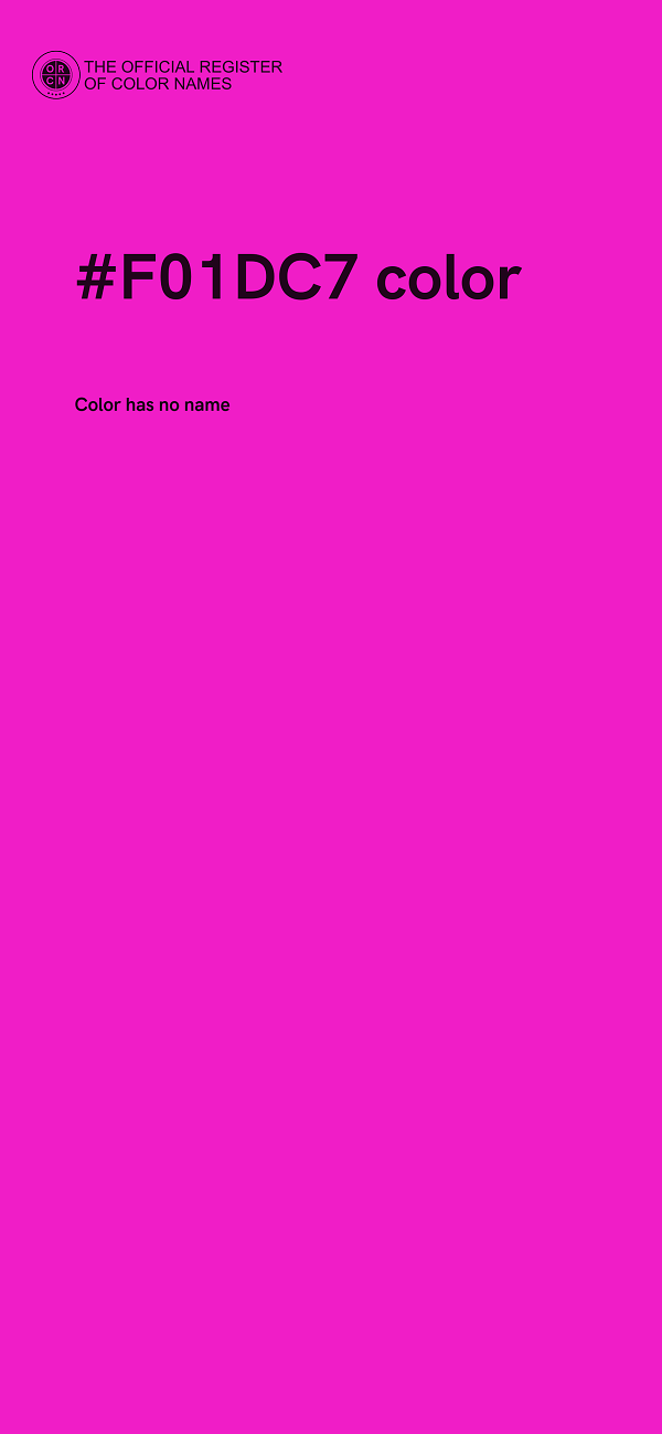 #F01DC7 color image