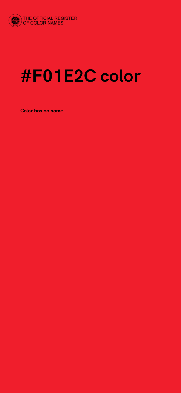 #F01E2C color image