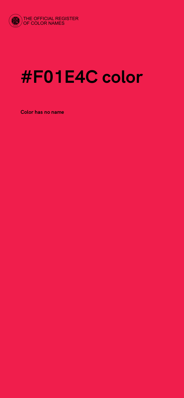 #F01E4C color image