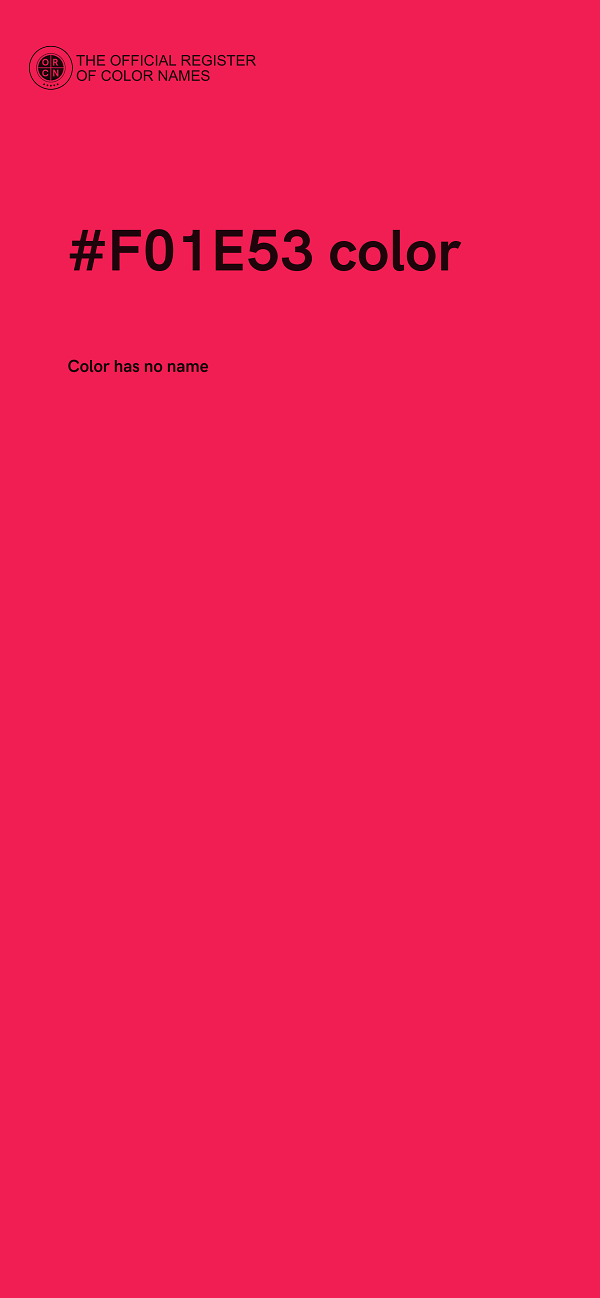 #F01E53 color image