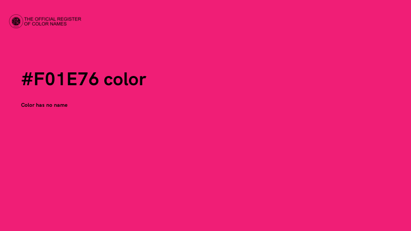#F01E76 color image
