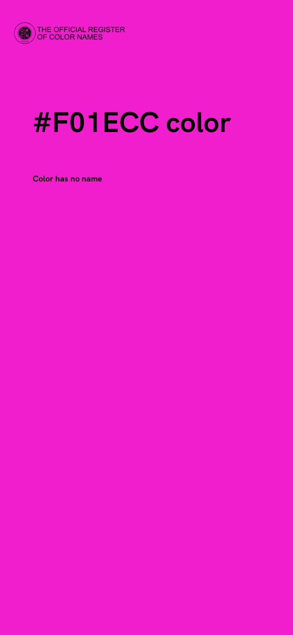 #F01ECC color image