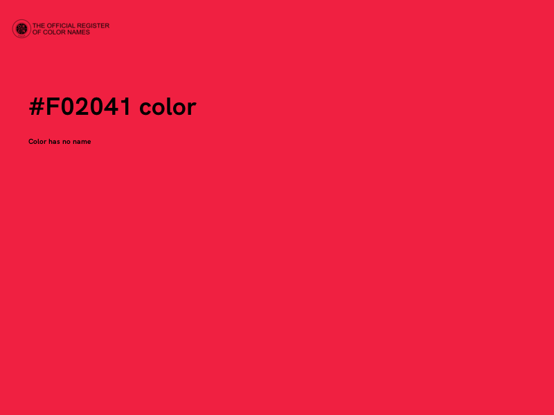 #F02041 color image