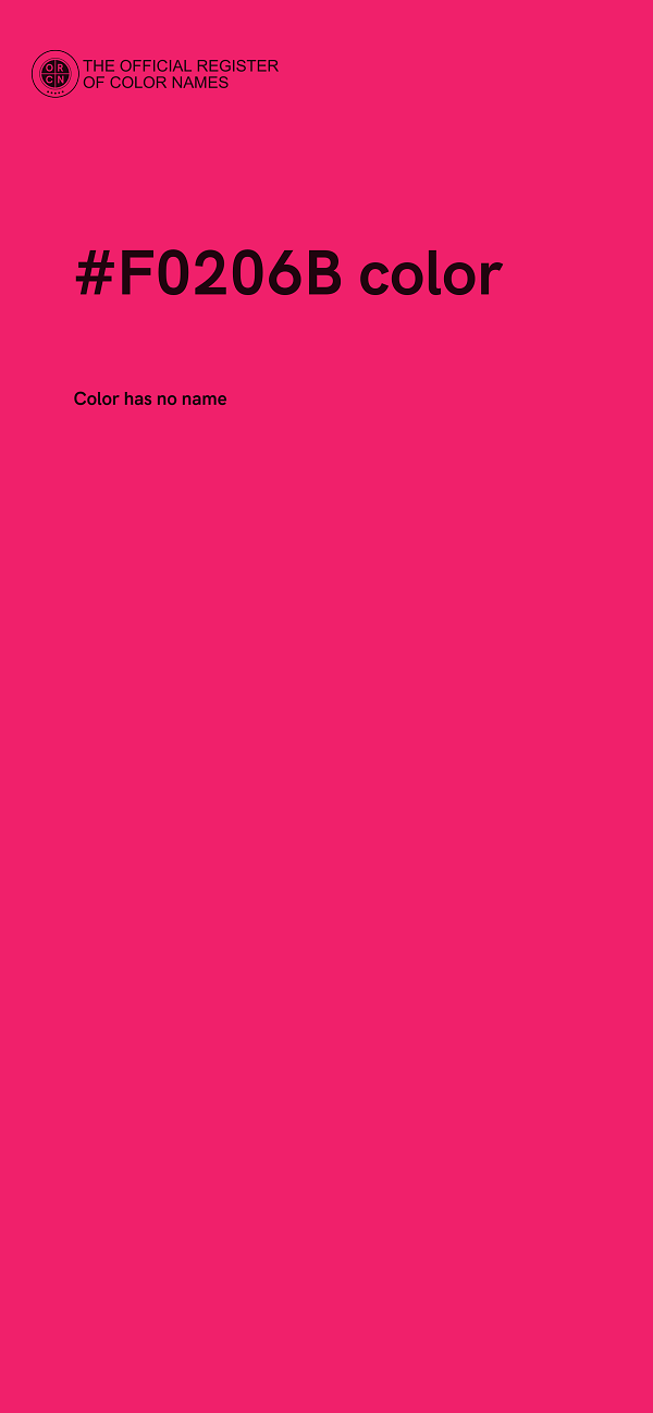 #F0206B color image