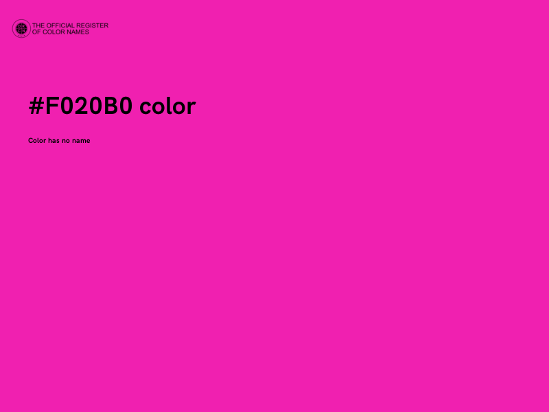 #F020B0 color image