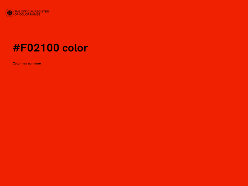 #F02100 color image