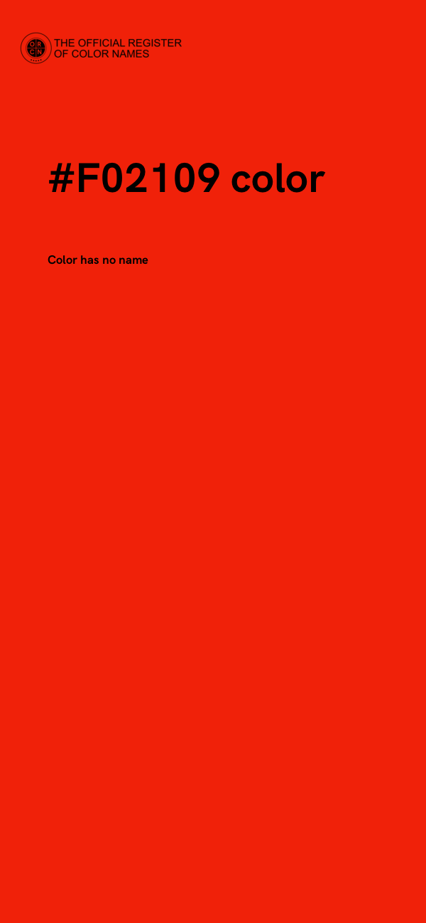 #F02109 color image