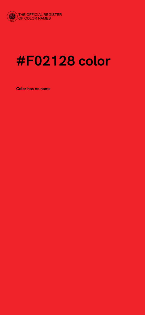 #F02128 color image