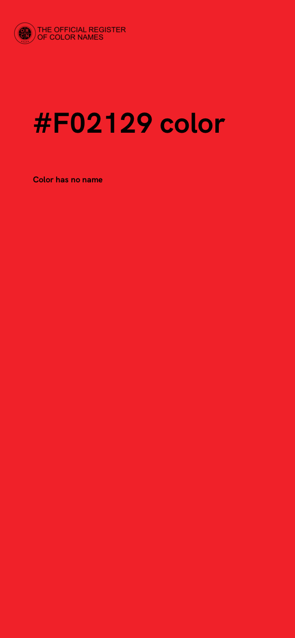 #F02129 color image