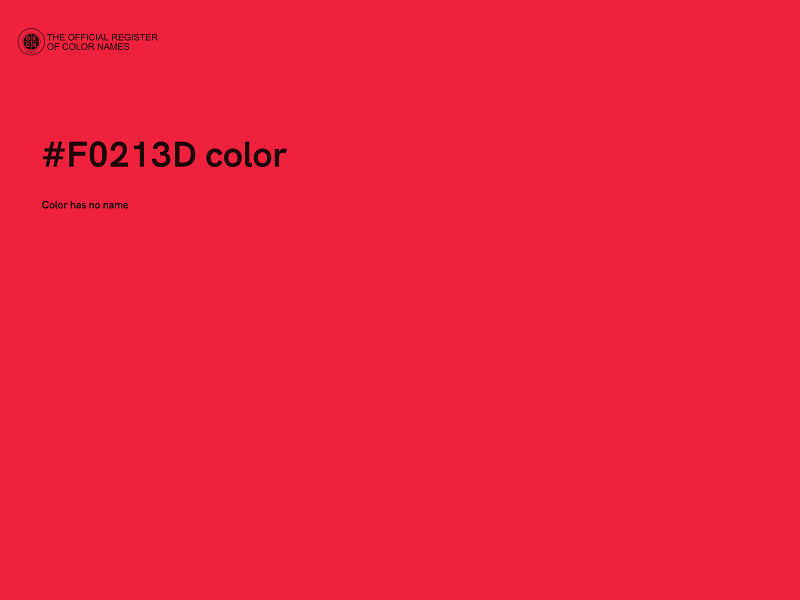 #F0213D color image