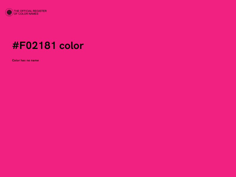 #F02181 color image