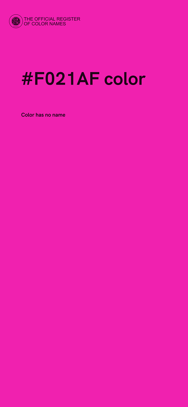 #F021AF color image