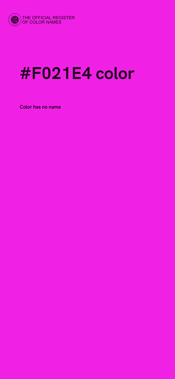 #F021E4 color image