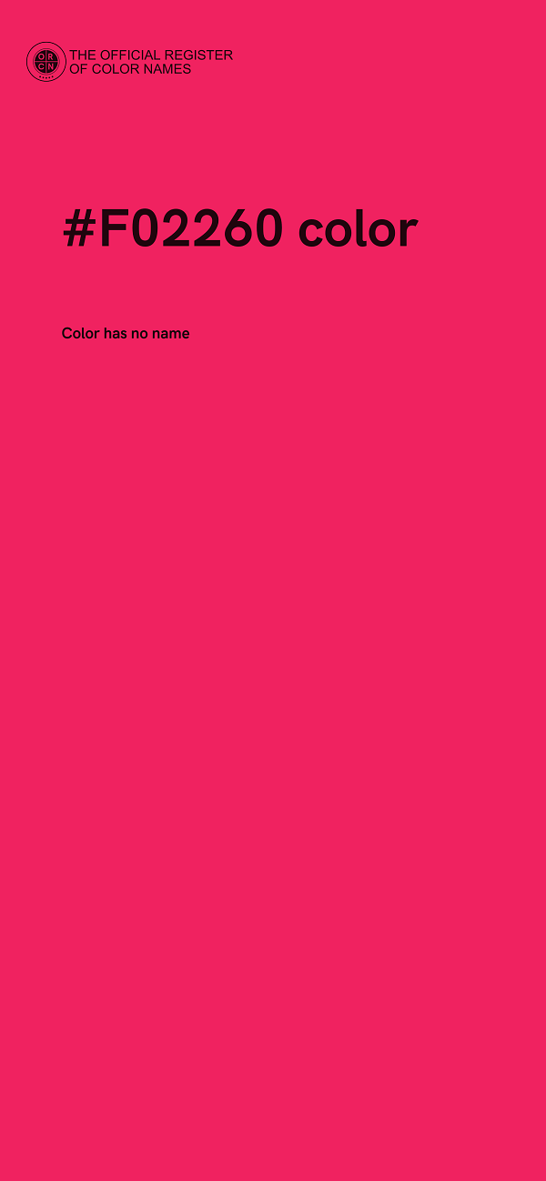 #F02260 color image