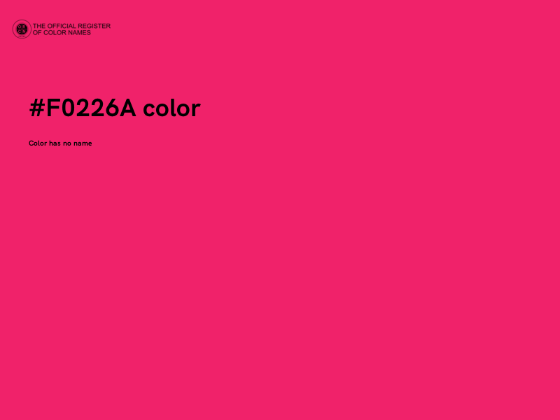 #F0226A color image