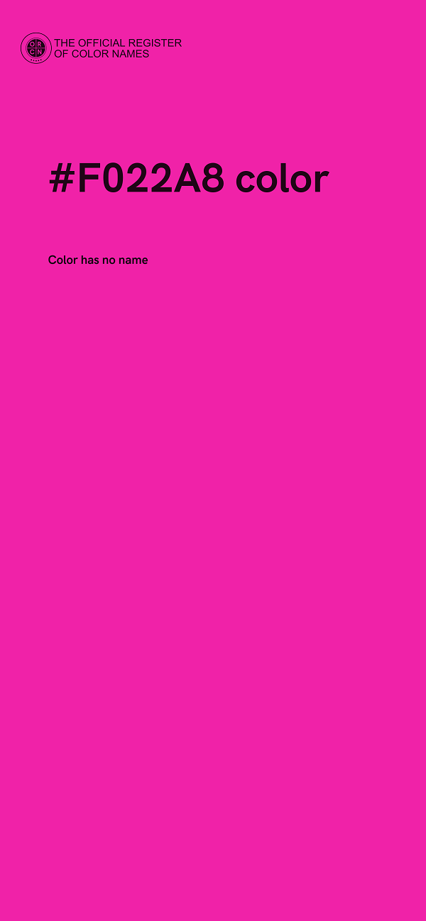 #F022A8 color image