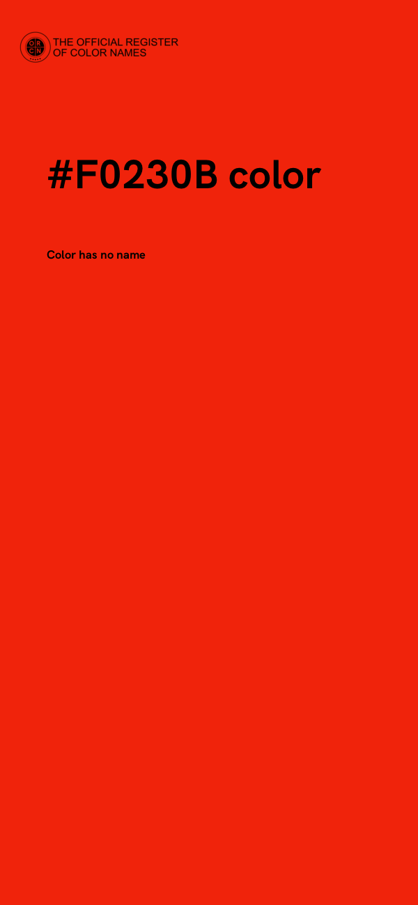 #F0230B color image