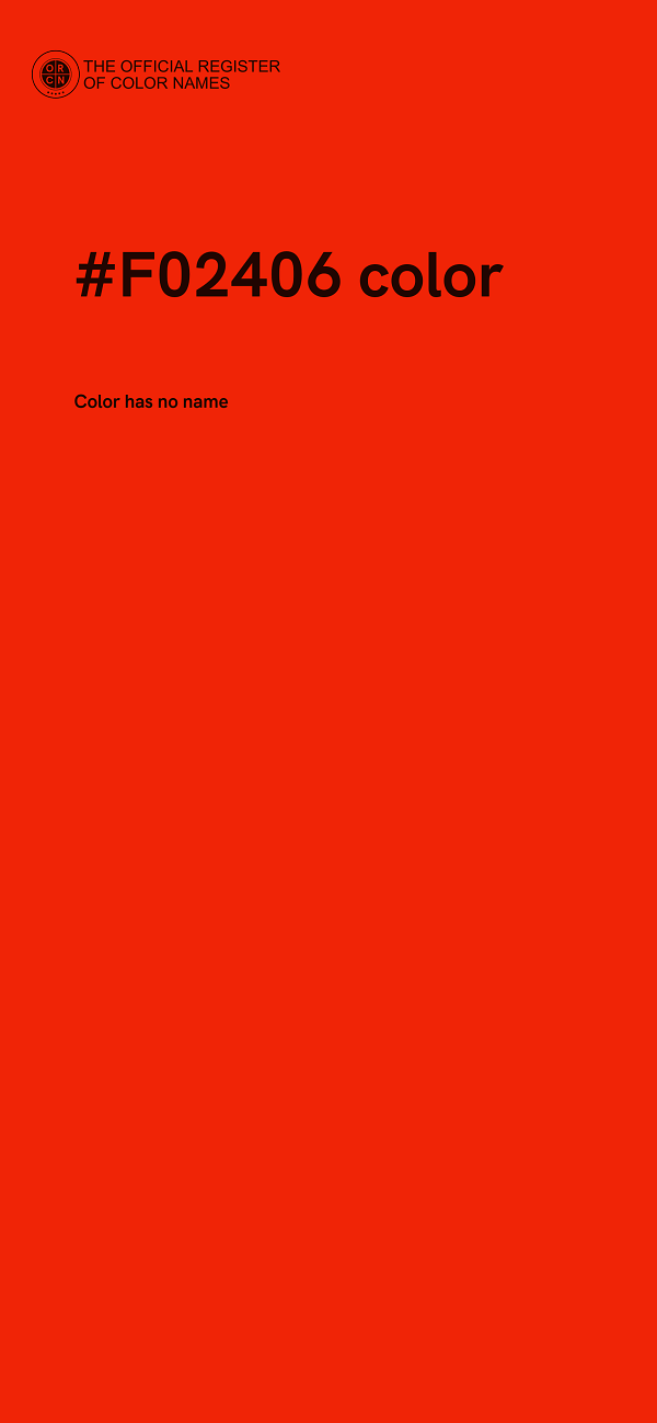 #F02406 color image