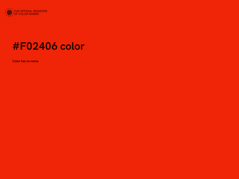 #F02406 color image
