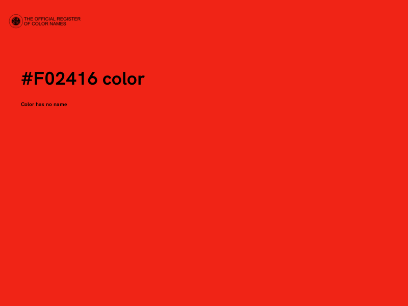 #F02416 color image