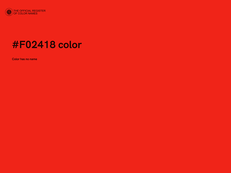 #F02418 color image