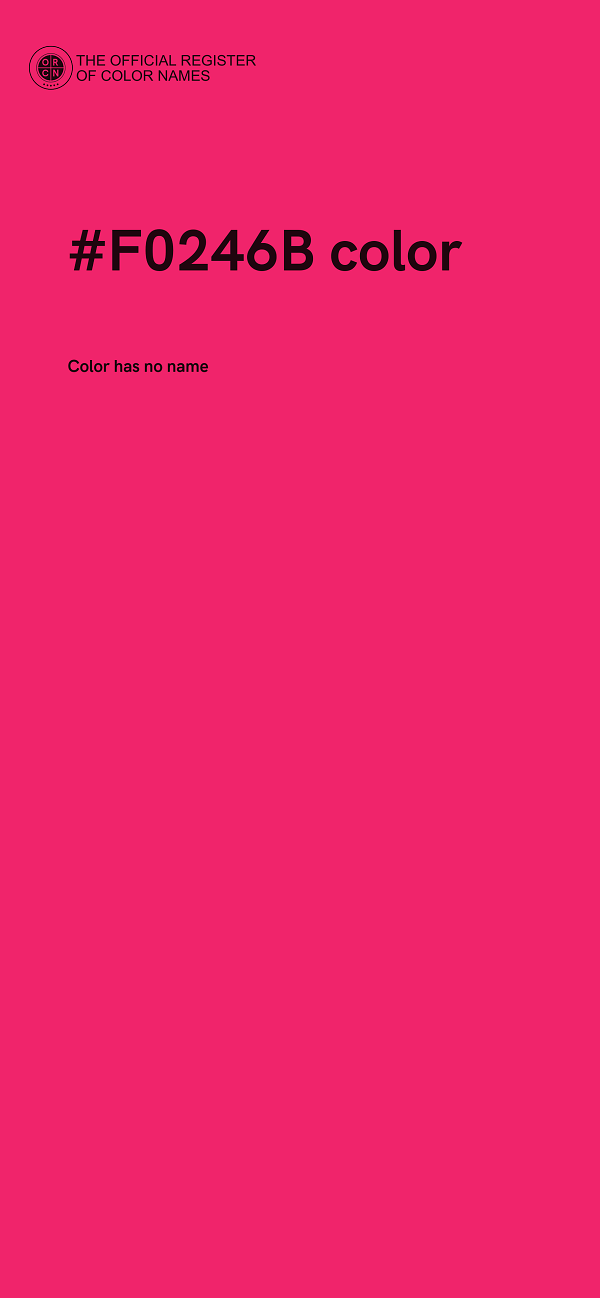 #F0246B color image