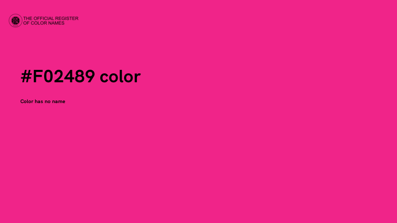 #F02489 color image