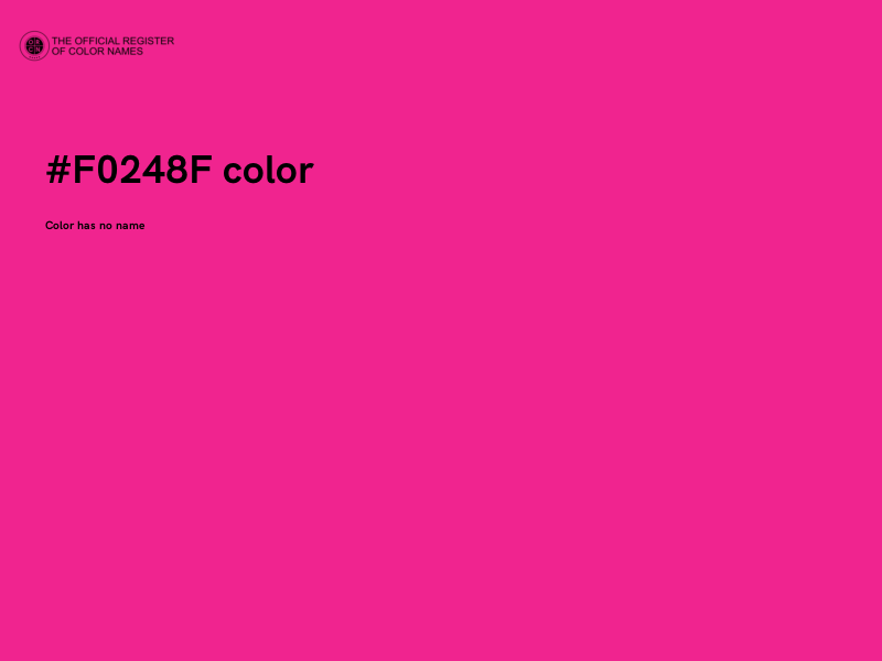#F0248F color image