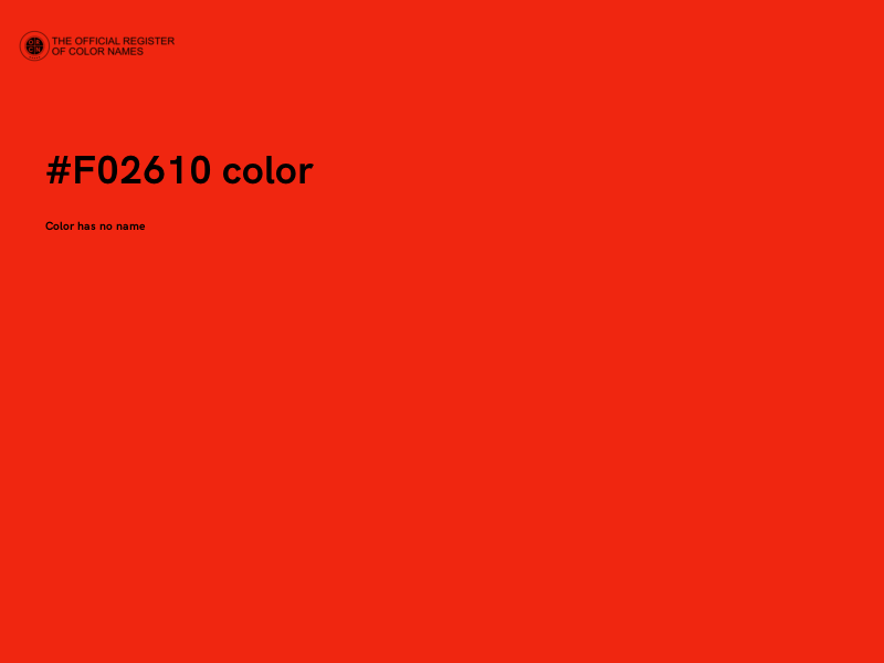 #F02610 color image