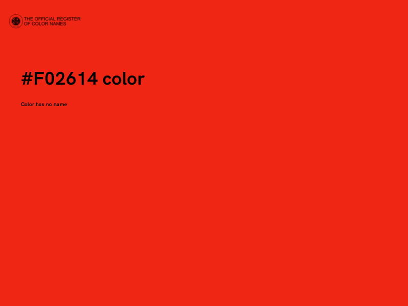 #F02614 color image