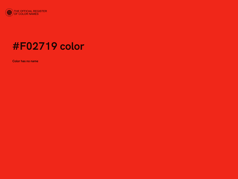 #F02719 color image