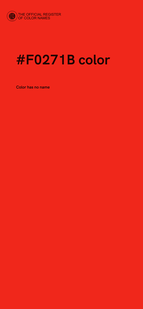 #F0271B color image