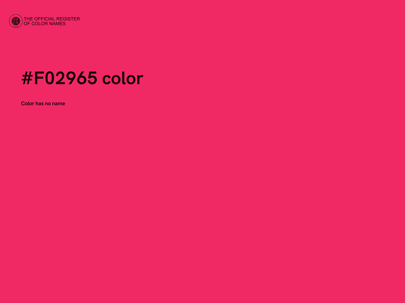 #F02965 color image