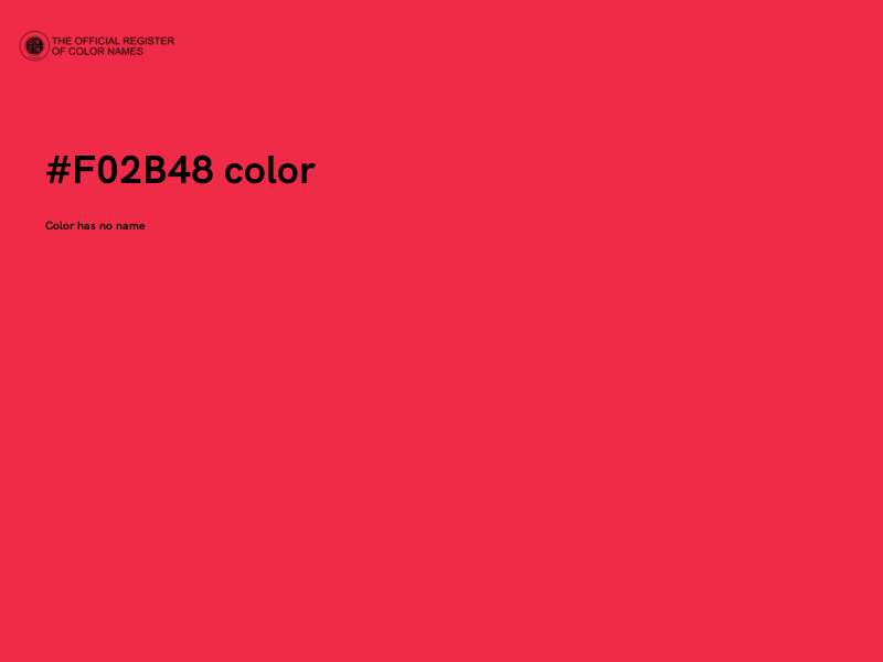 #F02B48 color image