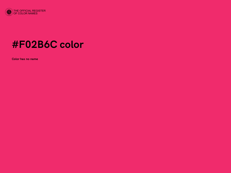 #F02B6C color image