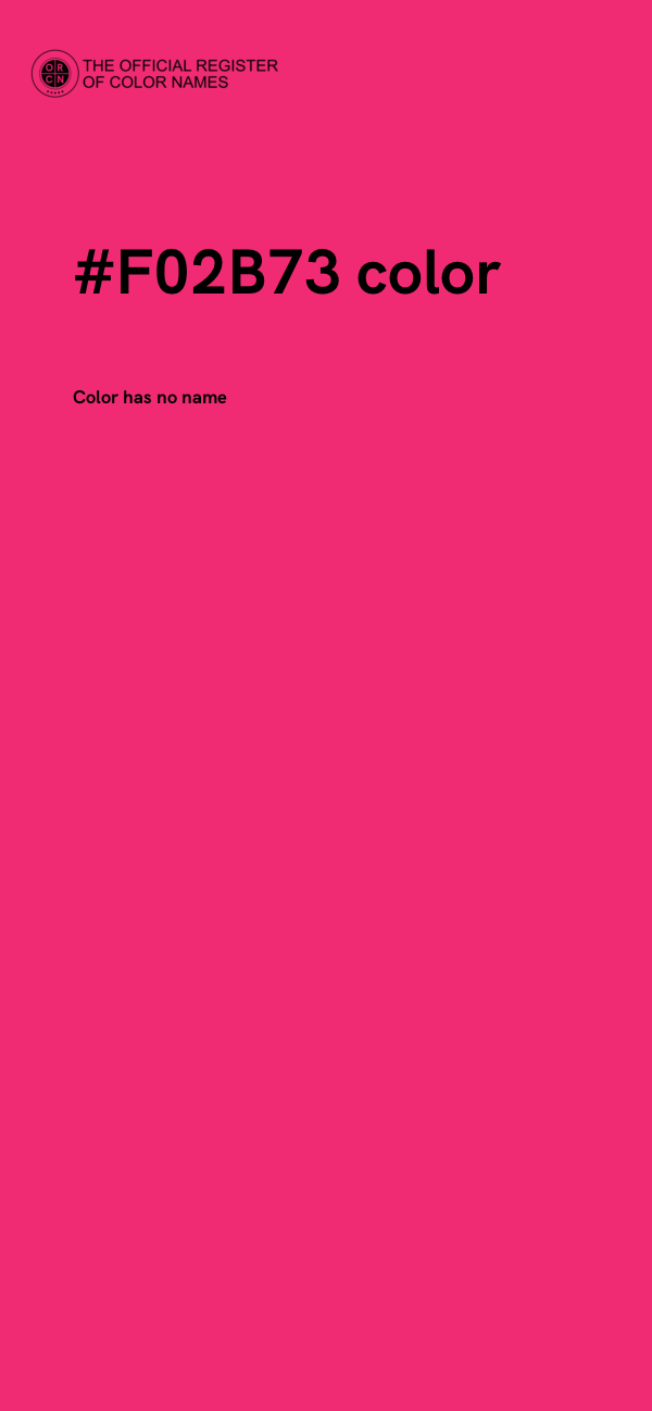 #F02B73 color image