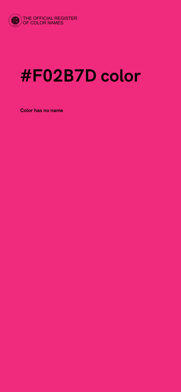 #F02B7D color image