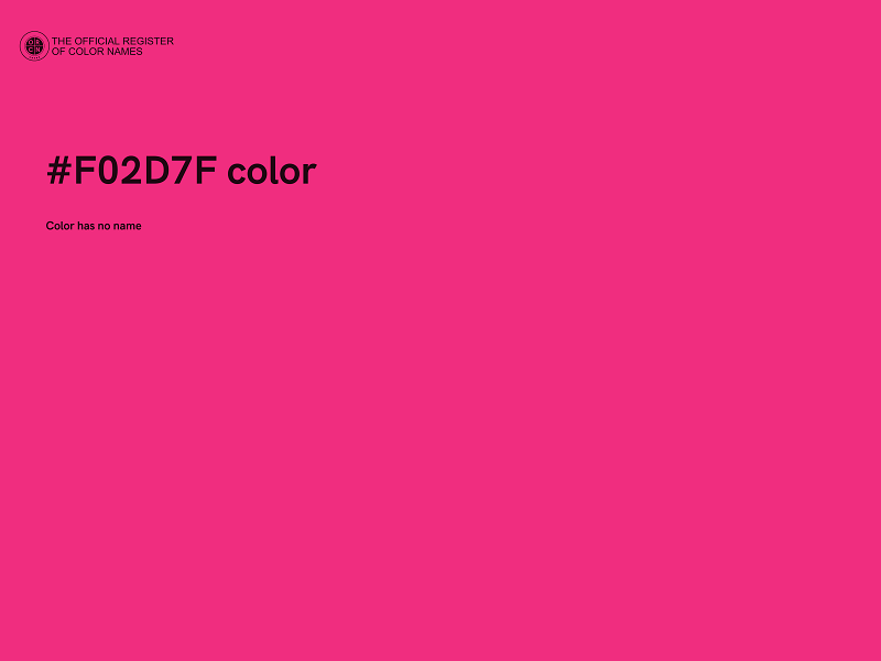 #F02D7F color image