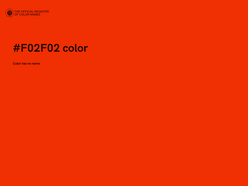 #F02F02 color image