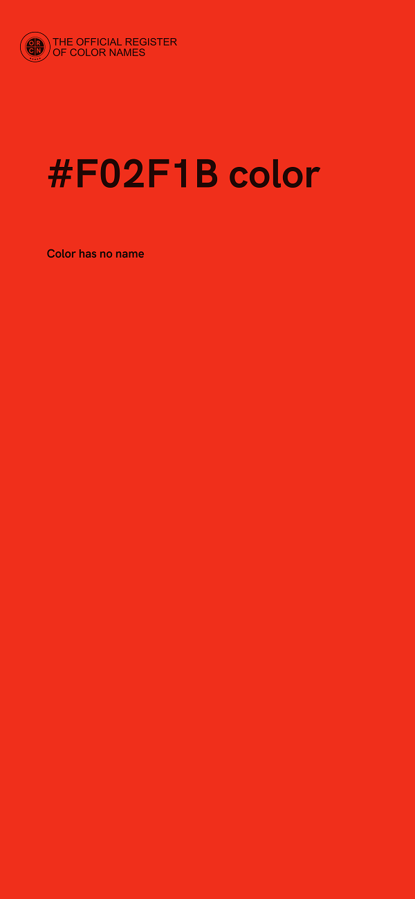 #F02F1B color image