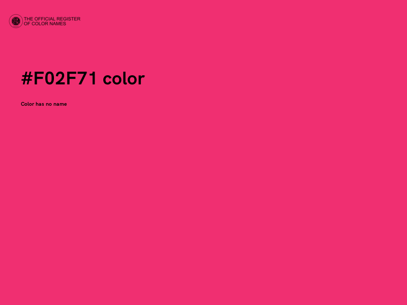 #F02F71 color image