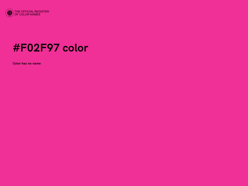 #F02F97 color image