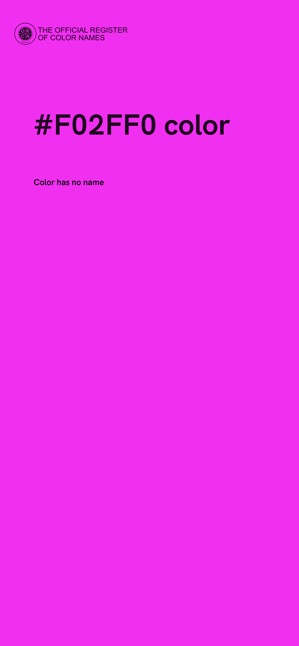 #F02FF0 color image
