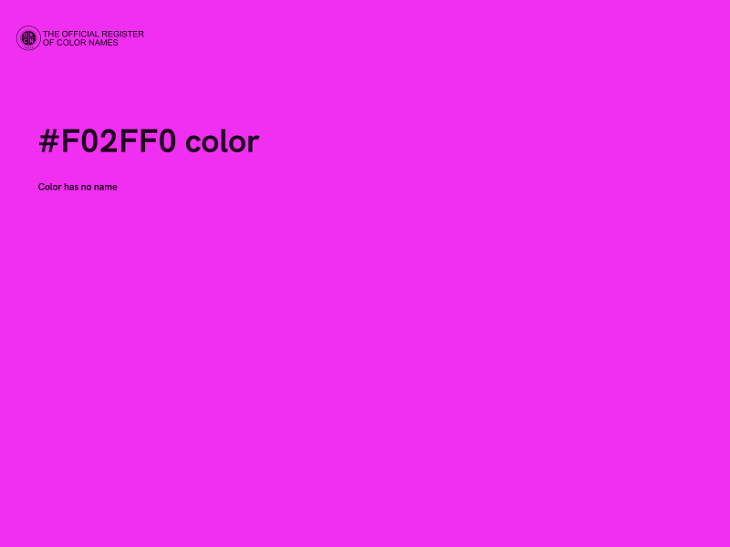 #F02FF0 color image