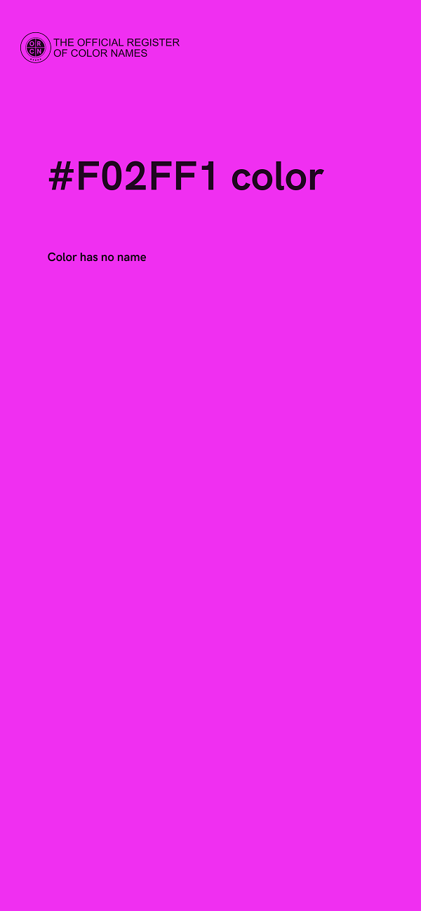 #F02FF1 color image
