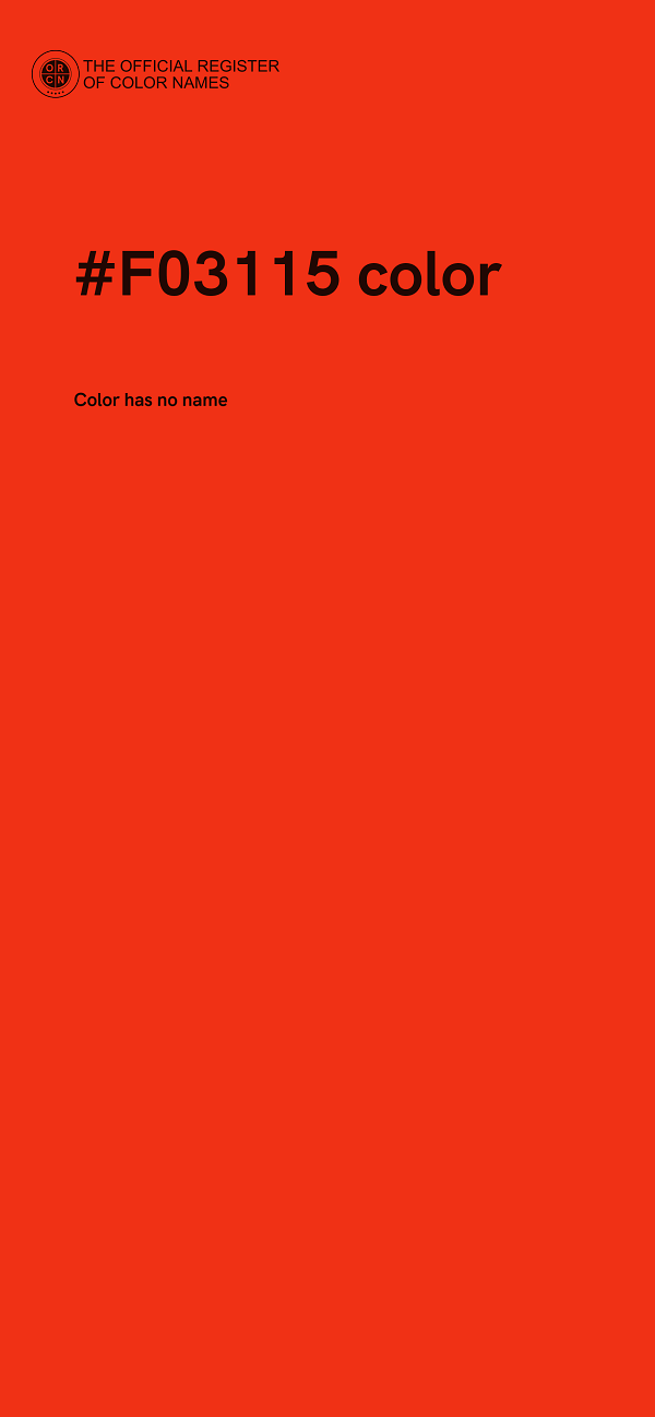 #F03115 color image